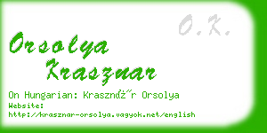 orsolya krasznar business card